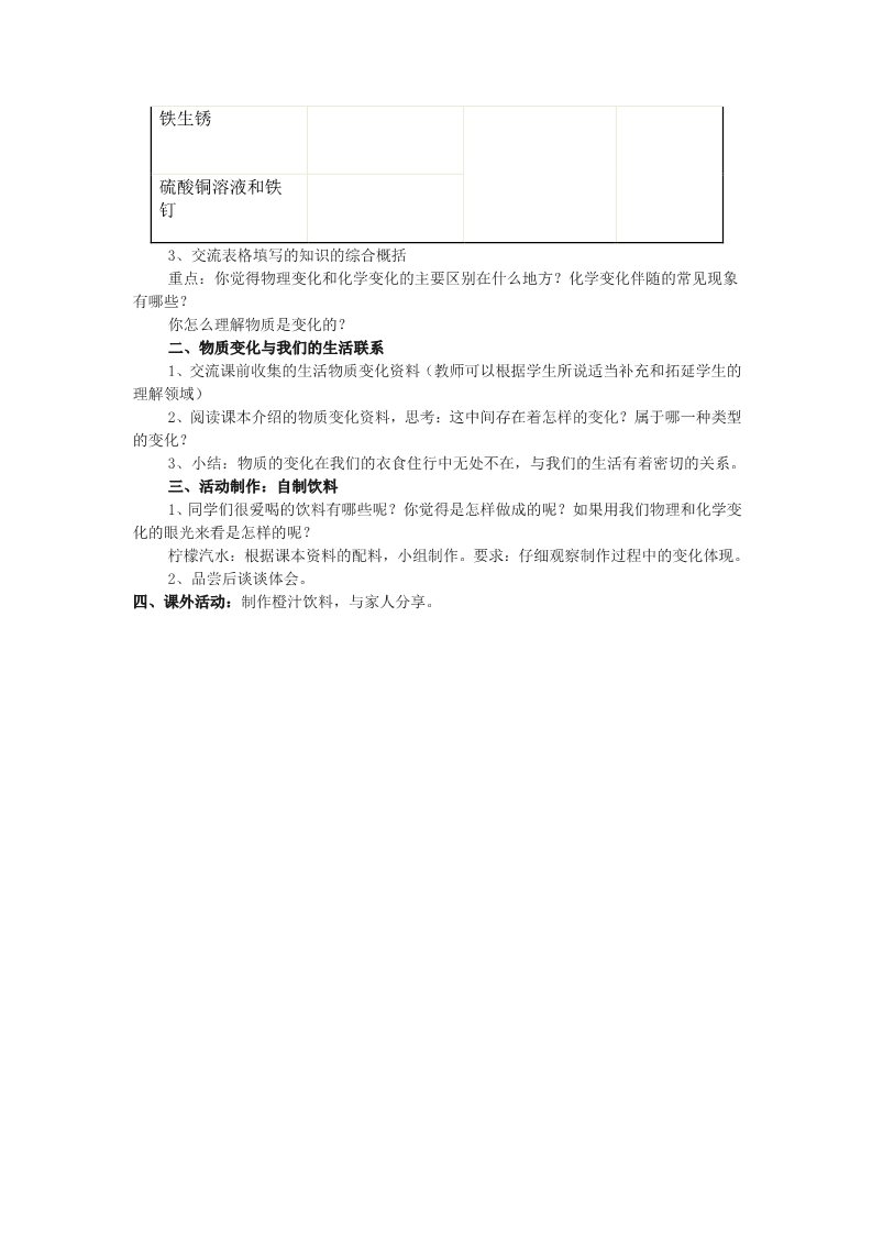 六年级下册科学（教科版）科学公开课第二单元:物质的变化教学设计教案第2页