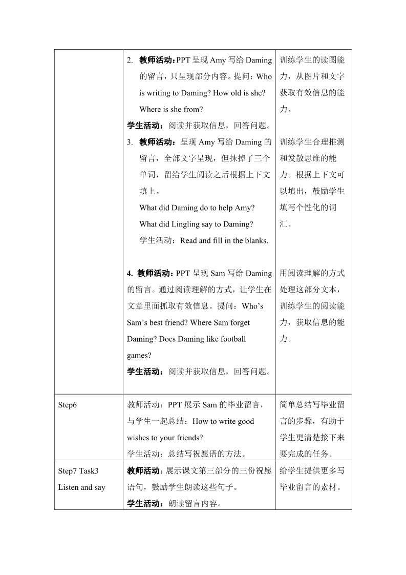 六年级下册英语（外研版三起点）公开课Module9 Unit1 Best wishes to you教案教学设计第5页