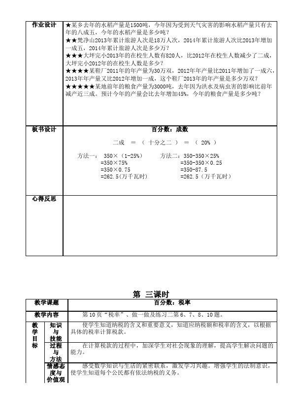 六年级下册数学（人教版）数学《第二单元:百分数(二)》教案教学设计28第4页