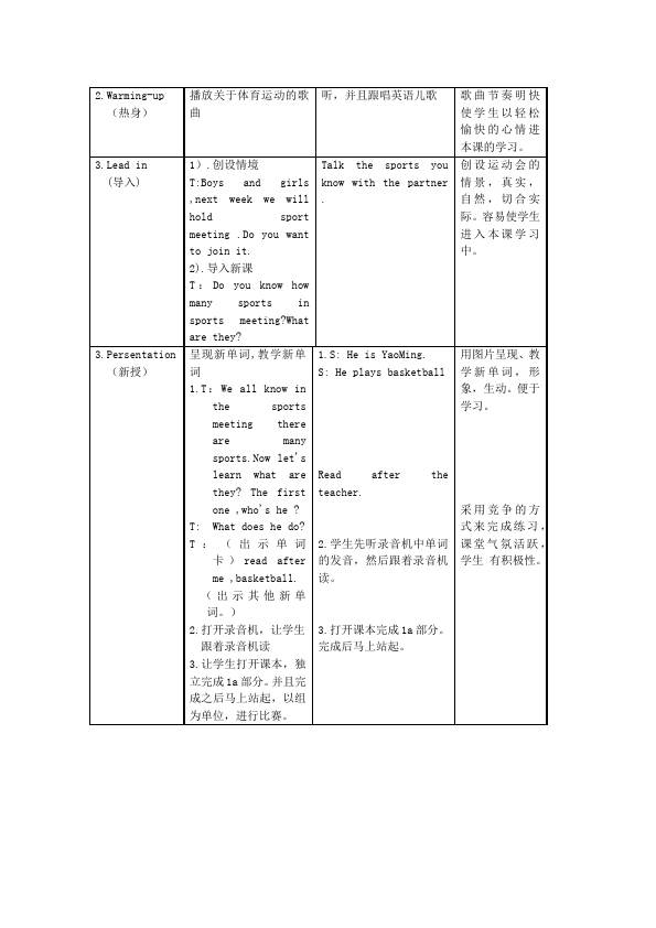 初一上册英语英语《Unit5 Do you have a soccer ball》教学设计教案40第2页