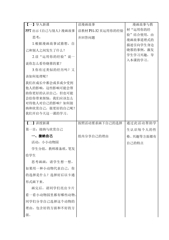 初一上册道德与法治《做更好的自己》教案教学设计第2页