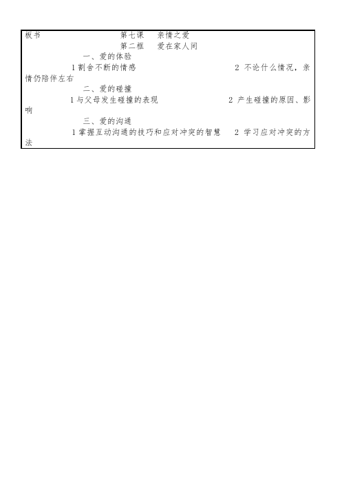 初一上册道德与法治新道德与法治教研课《爱在家人间》教案教学设计第4页