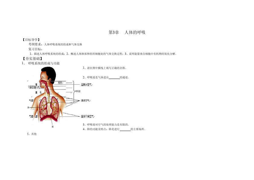 初一下册生物生物优质课《第三章:人体的呼吸》教学设计教案第1页