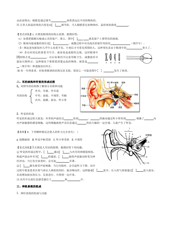 初一下册生物生物《第六章:人体生命活动的调节》教学设计教案第2页