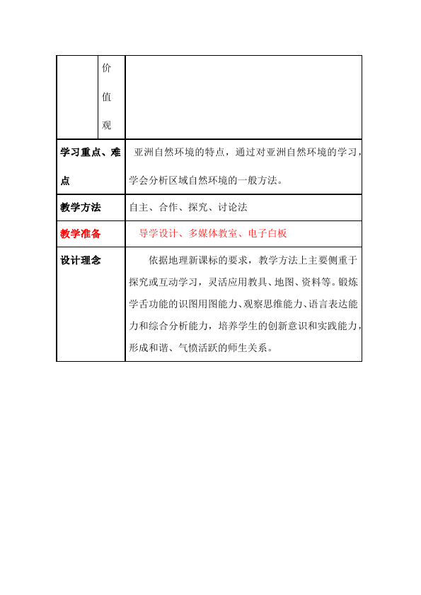 初一下册地理地理优质课《我们生活的大洲-亚洲》教案教学设计第3页