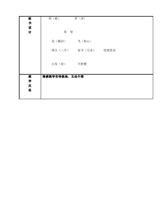 初二上册语文《春望》教案教学设计(语文)第3页