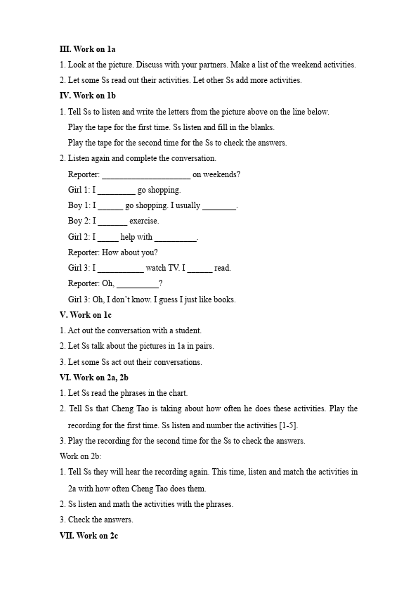 初二上册英语《Unit2 How often do you exercise》教学设计教案10第2页