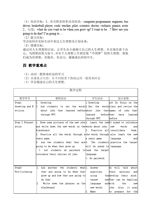 初二上册英语《Unit6 I'm going to study computer science》教学设计教案6第2页