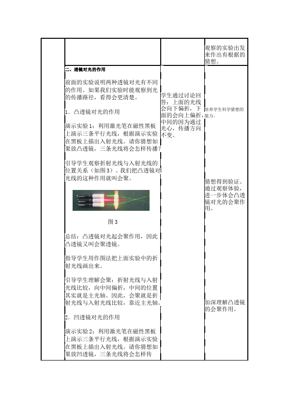 初二上册物理《透镜及其应用》教学设计教案(物理）第5页