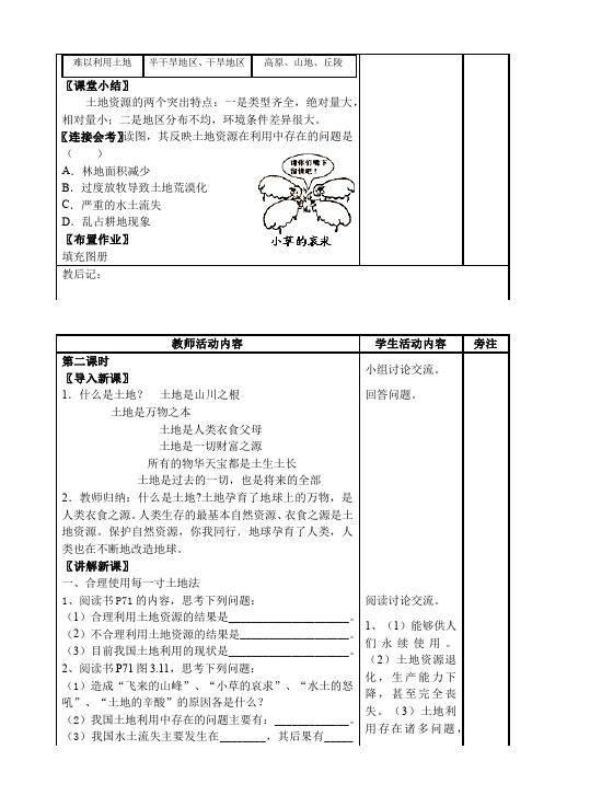 初二上册地理精品《中国的自然资源》教案教学设计第5页