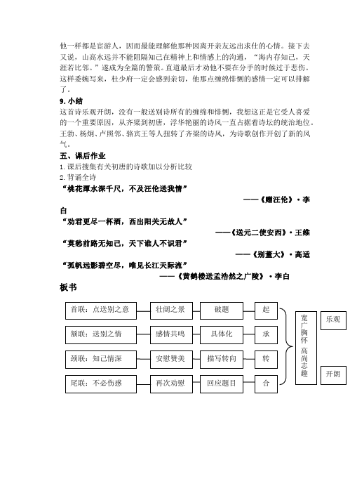 初二下册语文语文精品《送杜少府之任蜀州》教案教学设计第3页