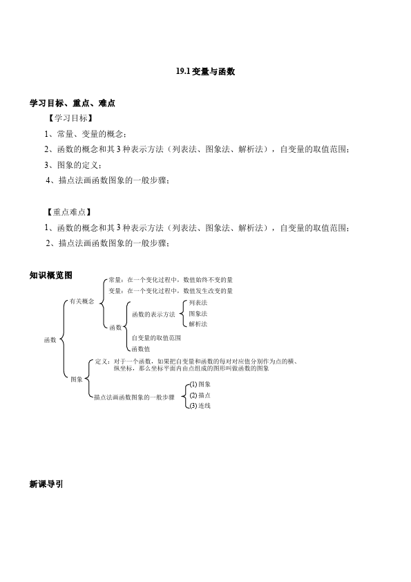 初二下册数学数学《第十九章:一次函数》教案教学设计下载13第1页