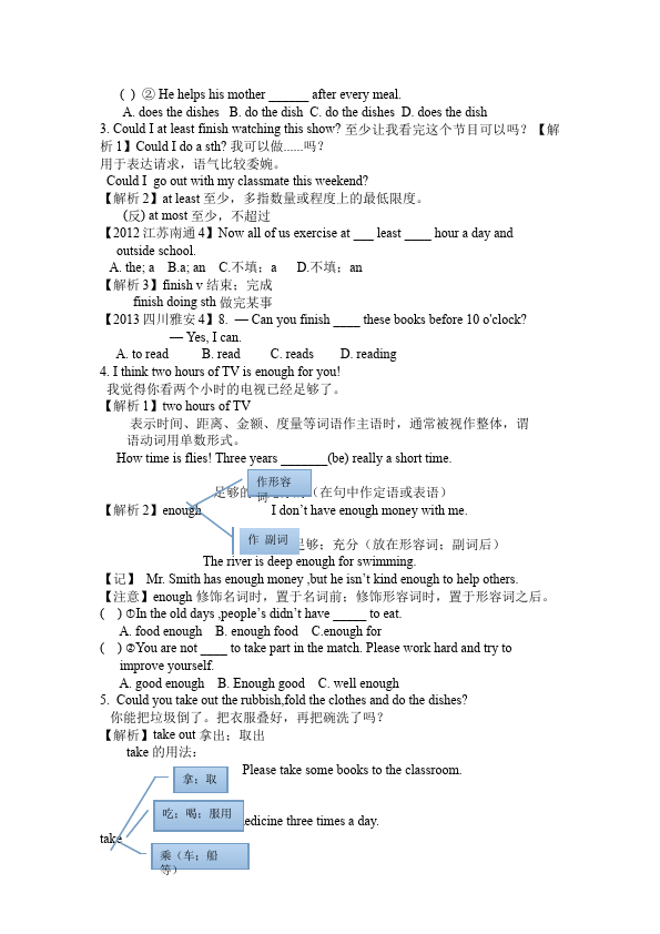 初二下册英语英语Unit3 Could you please room your room知识点详解第2页