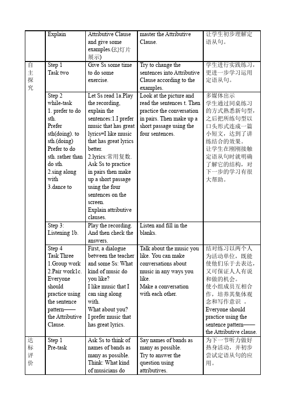 初三上册英语全一册Unit9 I like music that I can dance to教学设计教案24第3页