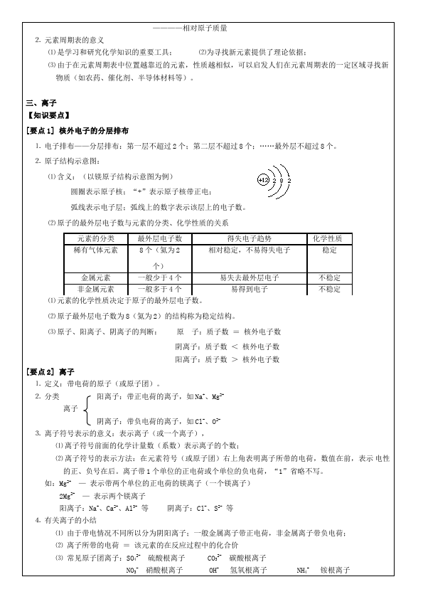 初三上册化学《第三单元:物质构成的奥秘》教案教学设计第3页