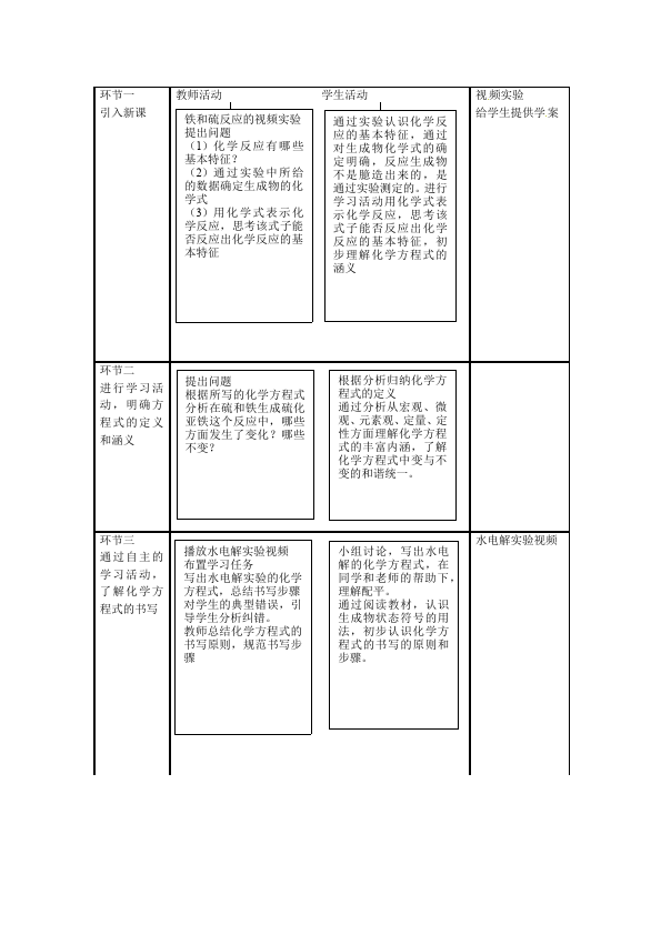 初三上册化学教研课《第五单元:化学方程式》教学设计教案第2页