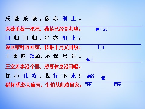 高中语文必修二高中语文 第4课 《采薇》课件 新人教第7页