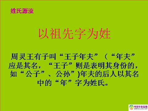 高中语文必修二高中语文 梳理探究 姓氏源流与文化寻根课件 新人教版必修2第3页