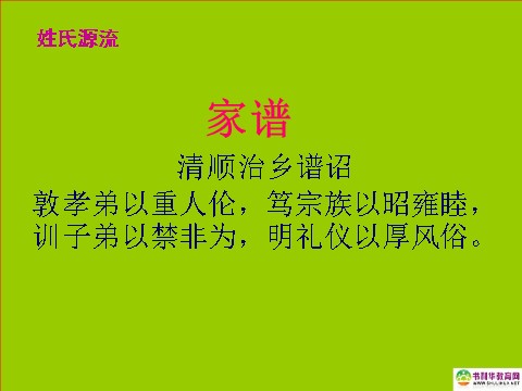 高中语文必修二高中语文 梳理探究 姓氏源流与文化寻根课件 新人教版必修2第6页