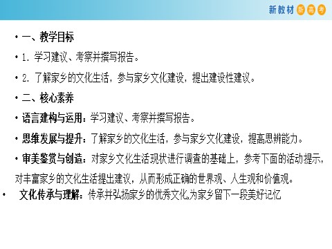 高中语文新版必修上册4.3 参与家乡文化建设课件第2页