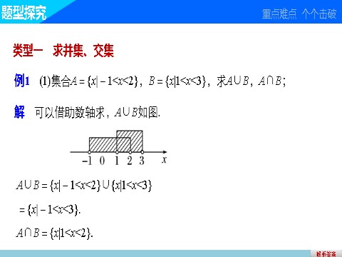 高中数学必修一1.1.3 第1课时并集与交集第7页