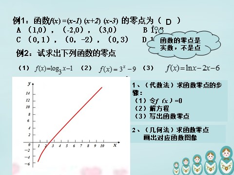 高中数学必修一3.1.1 方程的根与函数的零点课件 新人教A版必修1第7页