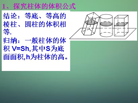 高中数学 必修二1.3.1柱体、锥体、台体的表面积与体积2课件 新人教A版必修2第6页