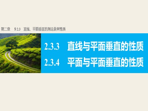 高中数学 必修二2.3.3~2.3.4 直线与平面垂直的性质 平面与平面垂直的性质第1页