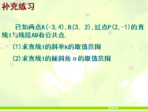 高中数学 必修二3.2.2《直线的两点式方程》课件（新人教A版必修2）第7页