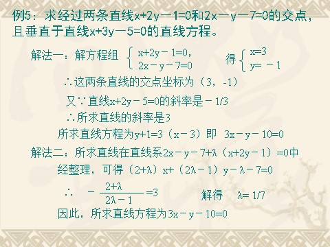 高中数学 必修二3.3.1《两条直线的交点坐标》课件（新人教A版必修2）第9页