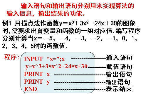 高中数学必修三1.2.1输入语句、输出语句和赋值语句第5页