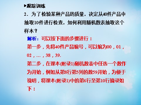 高中数学必修三2.1.1简单随机抽样和系统抽样课件 新人教A版必修3_第9页