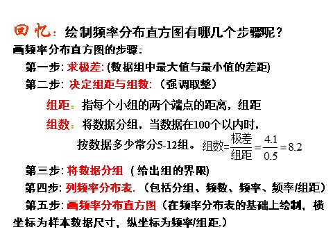 高中数学必修三2.2.1.2《用样本的频率分布估计总体分布（二)》课件（新人教A必修3）第2页