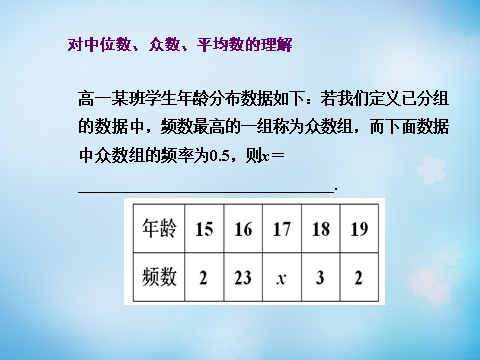 高中数学必修三2.2.3用样本的数字特征估计总体的数字特征课件 新人教A版必修3第3页