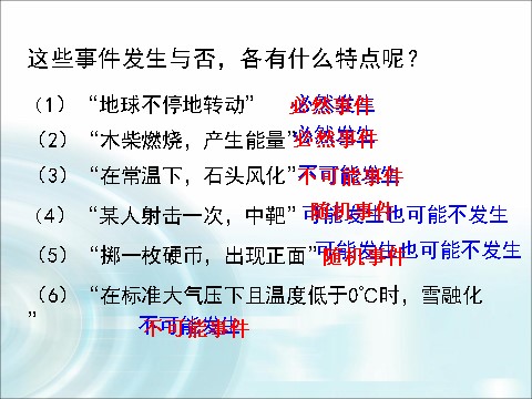 高中数学必修三3.1.1《随机事件的概率》 第8页