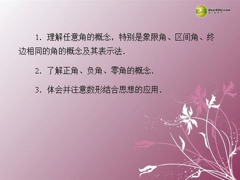 高中数学必修四1.1.1 任意角同步辅导与检测课件 新人教A版必修4第3页