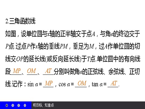 高中数学必修四1.2.1 任意角的三角函数（二） 第5页