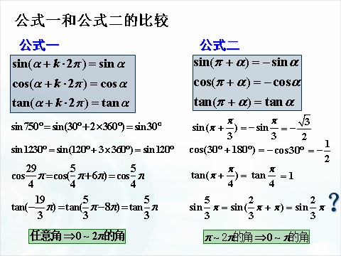 高中数学必修四1.3《三角函数的诱导公式》（第1课时） 第8页