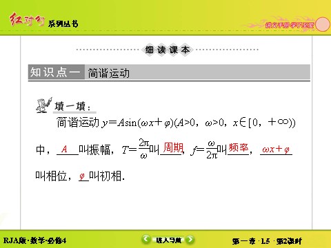 高中数学必修四1-5-2函数y＝Asin（ωx＋φ）的性质及应用 第7页