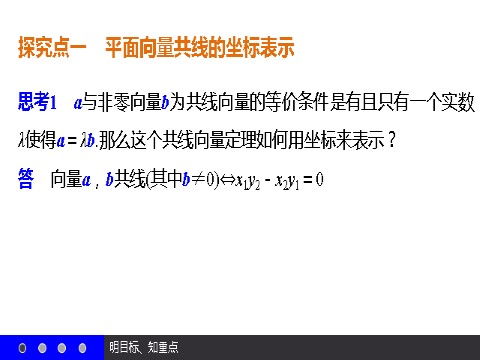 高中数学必修四2.3.4 平面向量共线的坐标表示 第7页