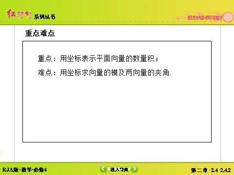 高中数学必修四2-4-2平面向量数量积的坐标表示、模、夹角 第5页