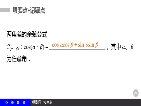 高中数学必修四3.1.1 两角差的余弦公式 第4页