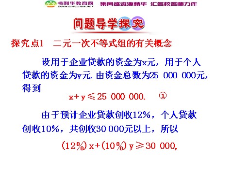 高中数学必修五3.3.1 二元一次不等式（组）与平面区域 第2课时 二元一次不等式组表示的平面区域 情境互动课型 第5页