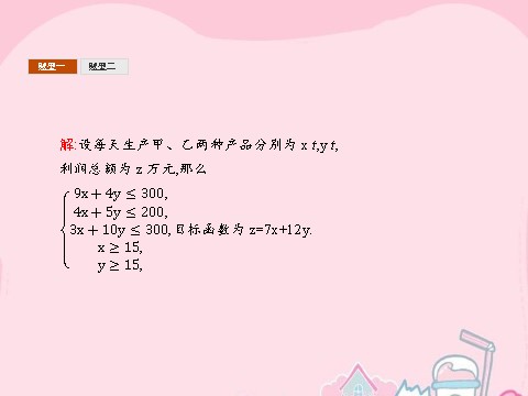 高中数学必修五3.3.2.2 线性规划的实际应用课件 新人教A版必修5第10页