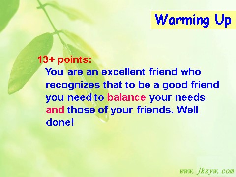 高中英语必修一（人教版）unit 1_Friendship-Warming_up_listening_speaking__课件必修1第9页