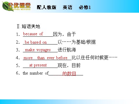 高中英语必修一（人教版）Unit 2 Period 1第4页