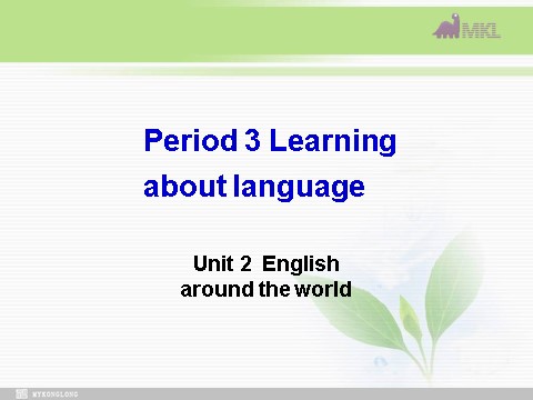 高中英语必修一（人教版）Unit 2 English around the world- Learning about languages（新人教版必修1）第1页