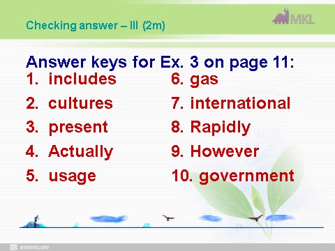 高中英语必修一（人教版）Unit 2 English around the world- Learning about languages（新人教版必修1）第6页