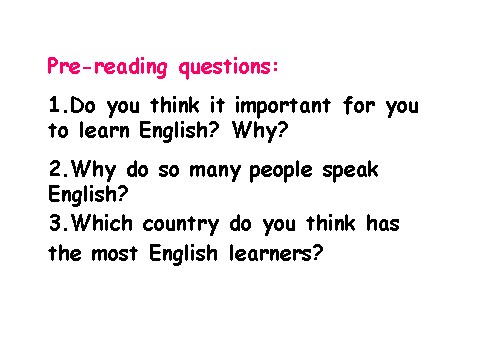 高中英语必修一（人教版）Unit 2 English Around the World-reading课件第10页