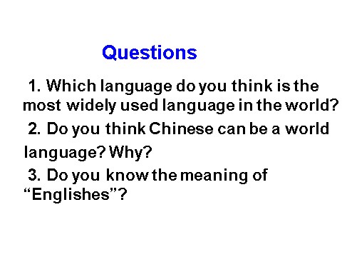 高中英语必修一（人教版）Unit 2 English Around the World-reading课件第2页